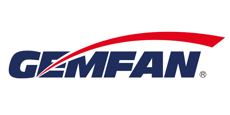 Gemfan Logo in blue and red